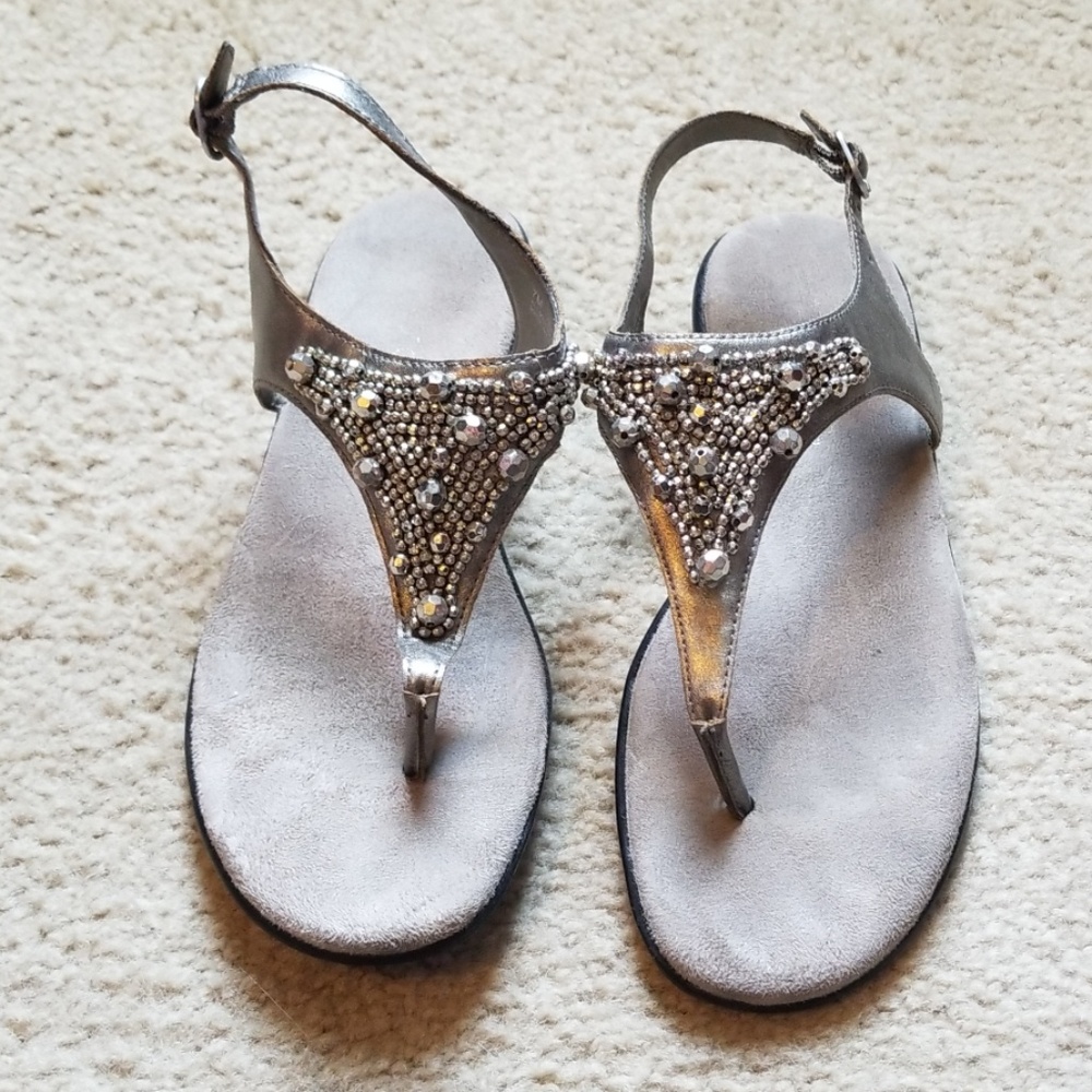 Aerosoles silver sandals